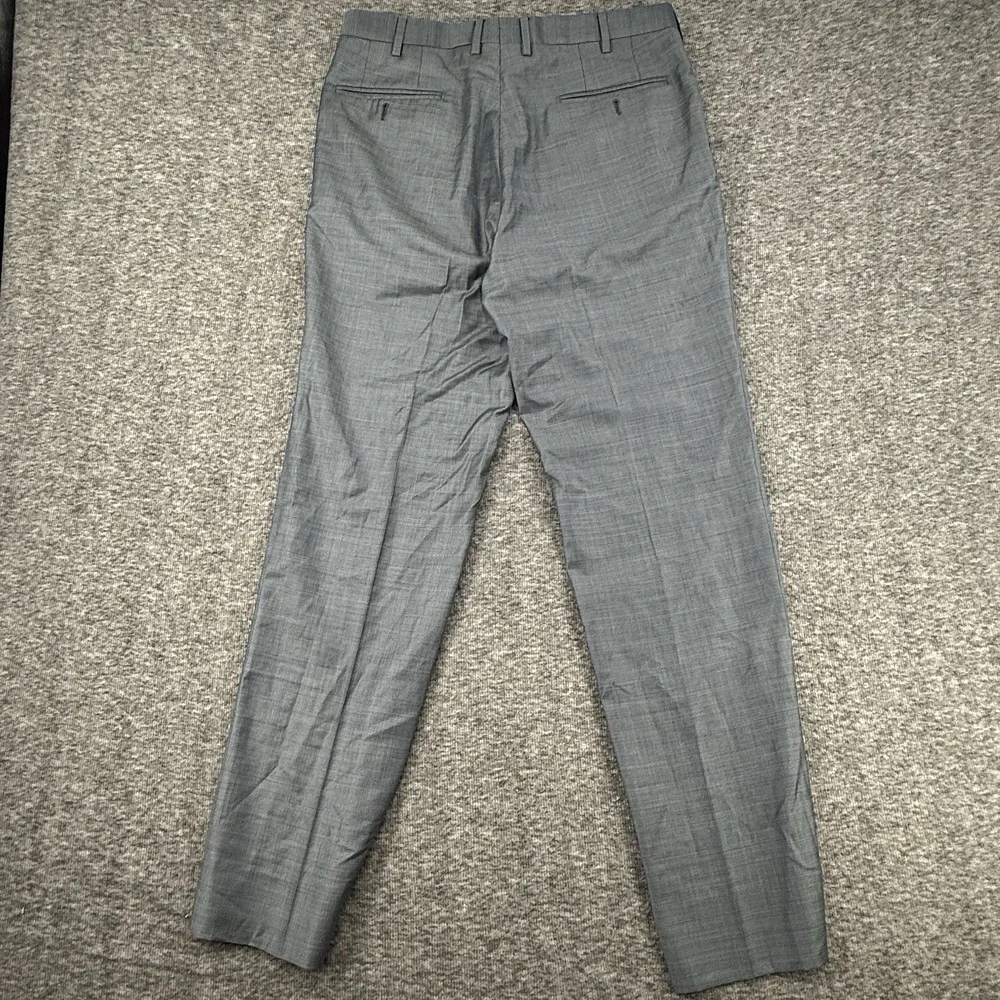 Ermenegildo Zegna Mila Dress Pants Mens Size 50R Gray Wool Italy Flat Front 40L